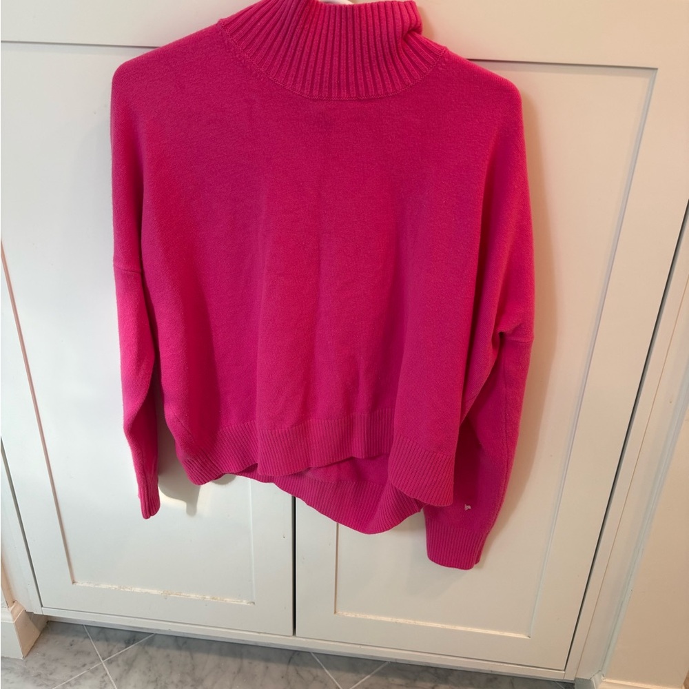 French Connection Vibrant Pink Turtleneck Sweater